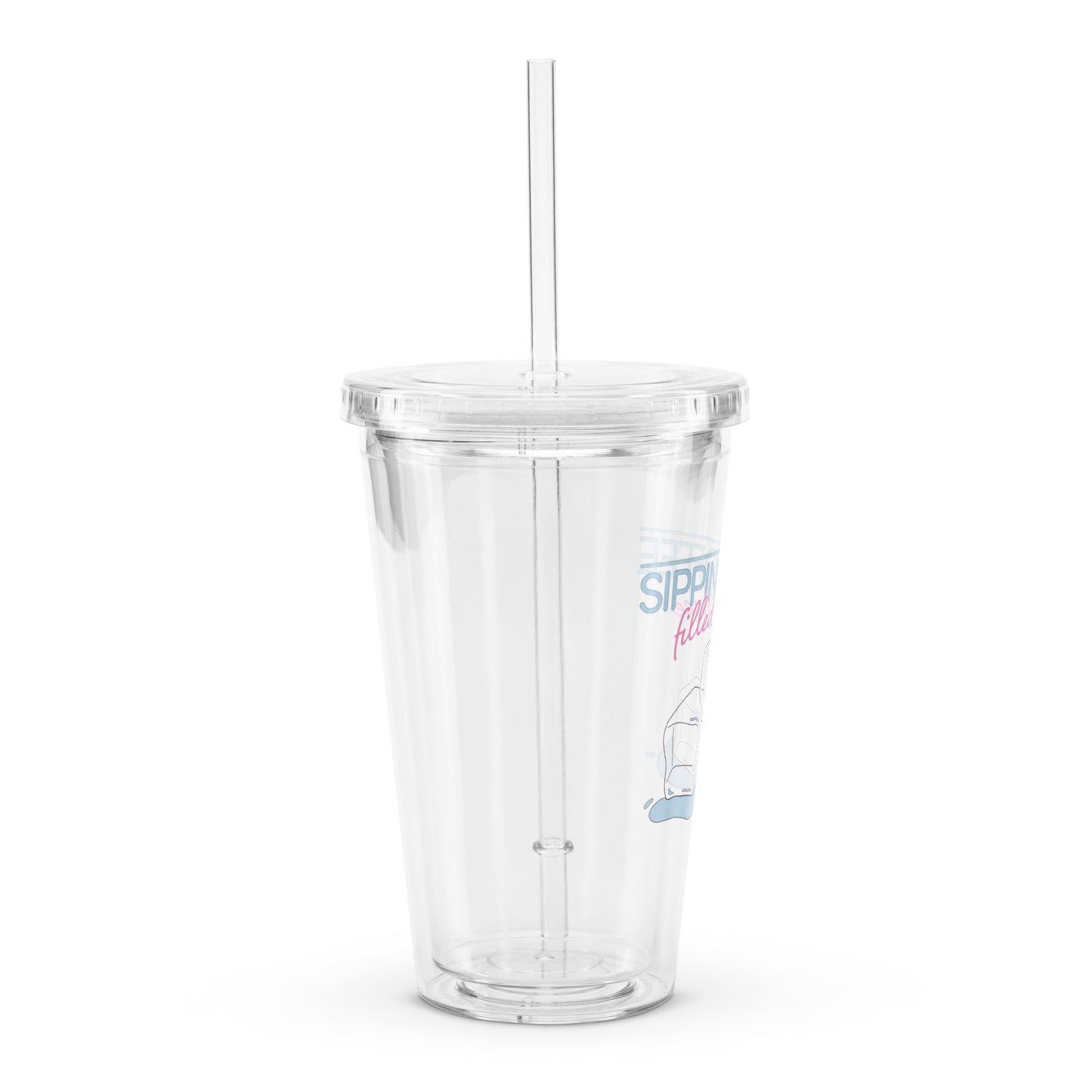 'Sippin' coffee filled with ice' Tumbler - 16 oz.