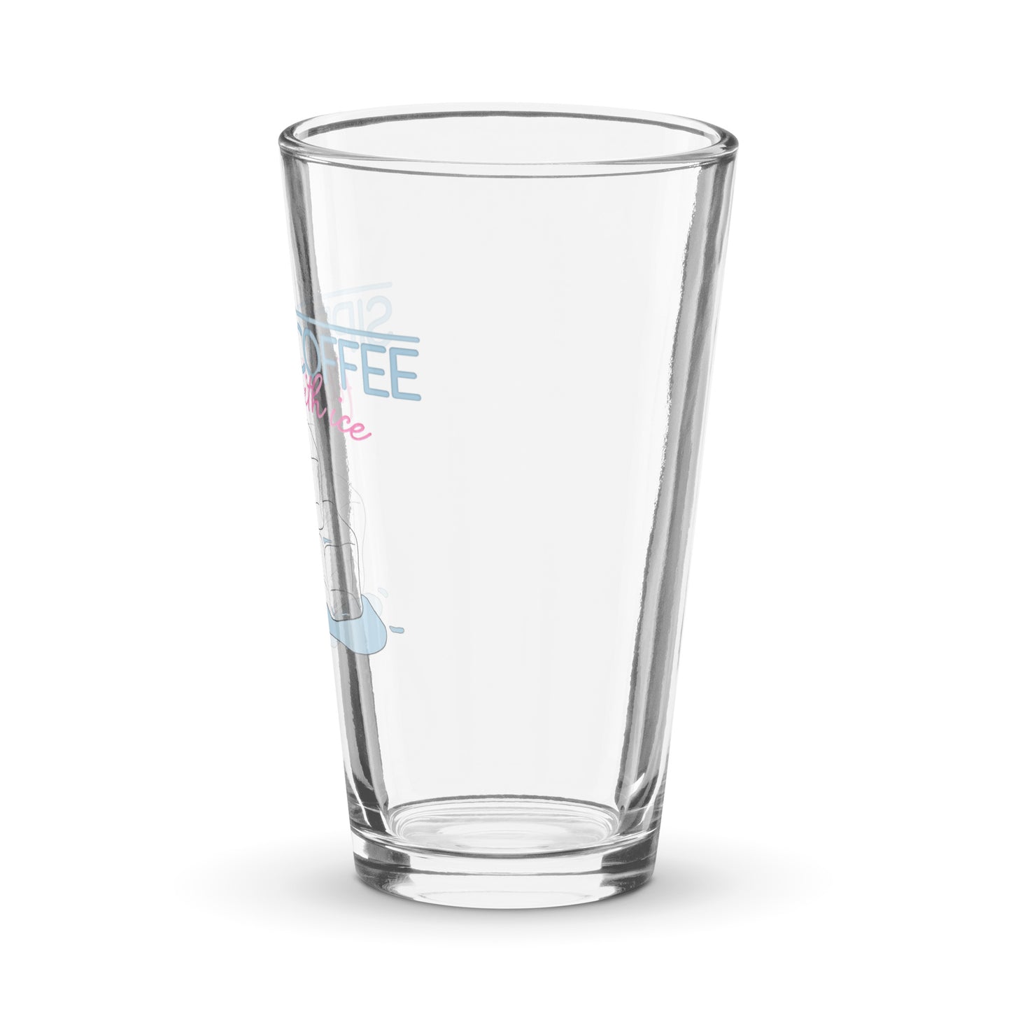 'Sippin' coffee filled with ice' Pint Glass