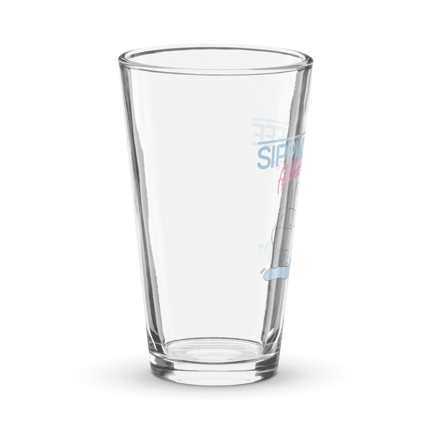 'Sippin' coffee filled with ice' Pint Glass